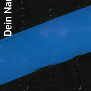 Eine individuelle Fußballsammelkarte in den Farben schwarz und blau.